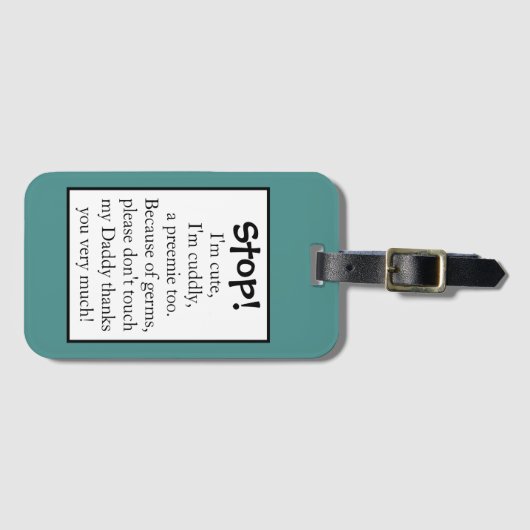 Label Preemie stroller Bagagelabel (Voorkant (horizontaal))