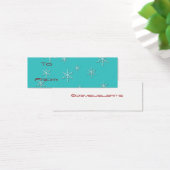 label prettige feestdagen retro gift mini visitekaartjes (Bureau)