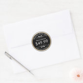 Label prijs | Moderne, zilveren glitter Gold Borde (Envelop)