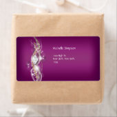 Label Pruim Wit Goud Diamanten Adres (Insitu)