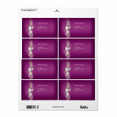 Label Pruim Wit Goud Diamanten Adres (Full Sheet)