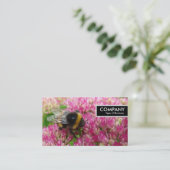 Label rand - Bumble Bee op sedum (Staand voorkant)