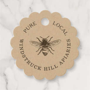 Label "Real Kraft Honey Bee Scalloped Apiary Produ