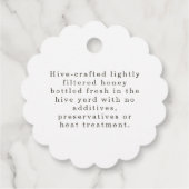 Label "Real Kraft Honey Bee Scalloped Apiary Produ (Achterkant)