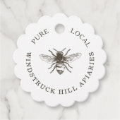 Label "Real Kraft Honey Bee Scalloped Apiary Produ (Voorkant)