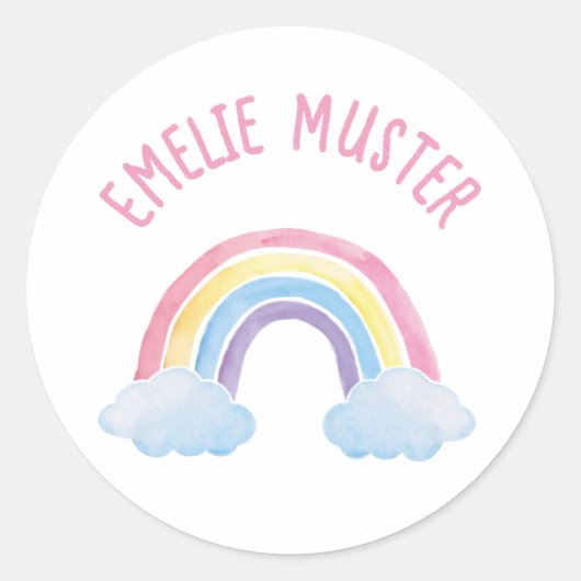 Label - Regenboogwolken (Voorkant)