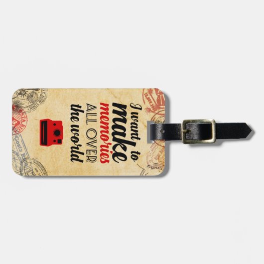 Label reisstempels bagagelabel (Voorkant horizontaal)