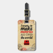 Label reisstempels bagagelabel (Voorkant verticaal)