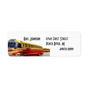 label reisvakantieadres bus