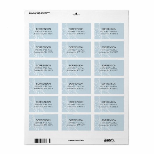 Label retouradres (Full Sheet)