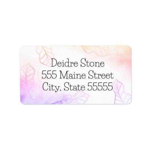 Label retouradres (Voorkant)