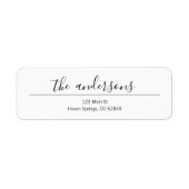 Label retouradres (Voorkant)