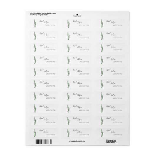 Label retouradres (Full Sheet)