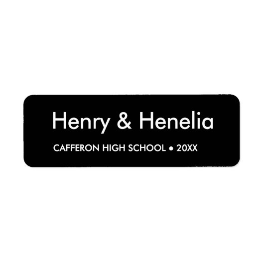 Label retouradres (Voorkant)