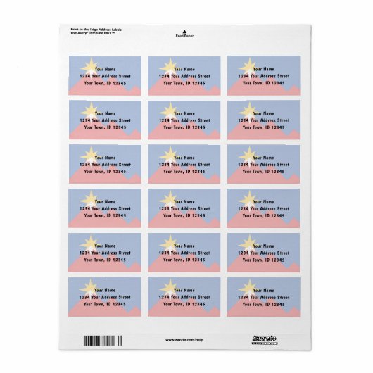 Label retouradres (Full Sheet)