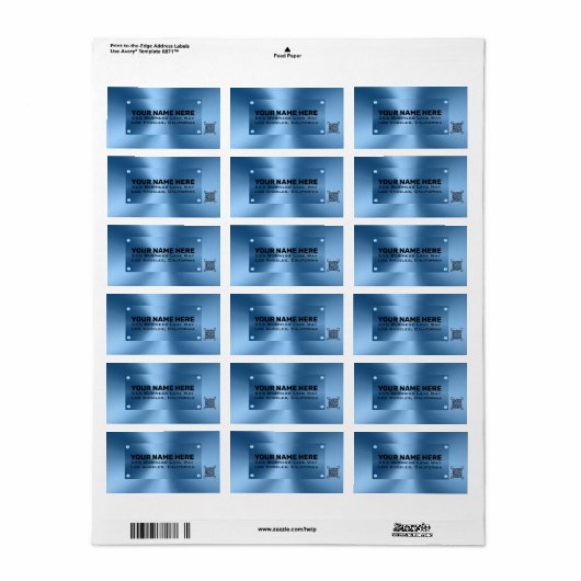 Label retouradres (Full Sheet)