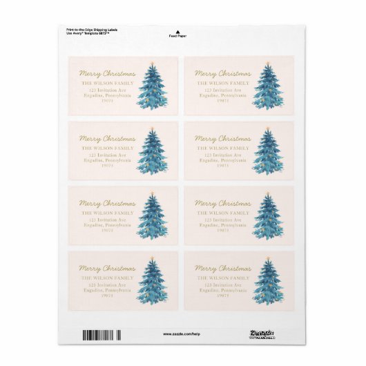 Label retouradres (Full Sheet)