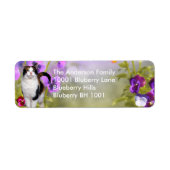 Label Retouradres Cat & Bloemen (Voorkant)
