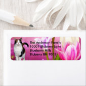 Label Retouradres Cat & Bloemen (Insitu)