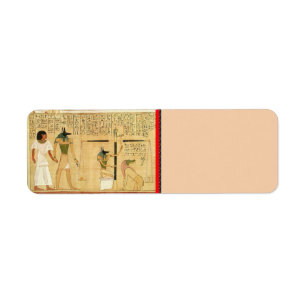 Label retouradres Egypte-Hieroglyphs