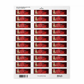 Label Retouradres Goudkleurige Retriever & Bloemen (Full Sheet)