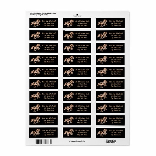 Label retouradres paard (Full Sheet)