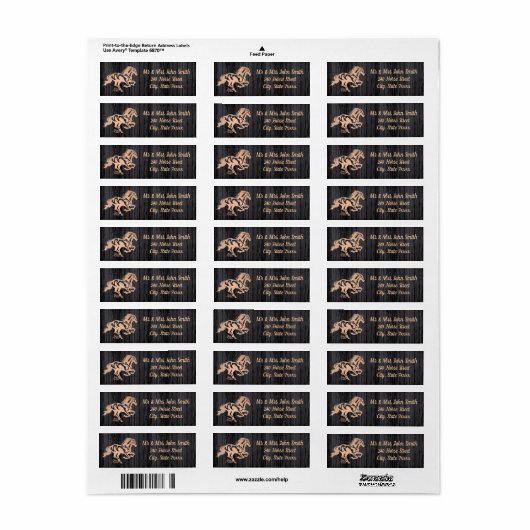 Label retouradres paard (Full Sheet)