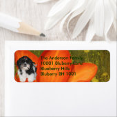 Label retouradres Shih Tzu & Bloemen (Insitu)