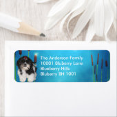 Label retouradres Shih Tzu & Bloemen (Insitu)