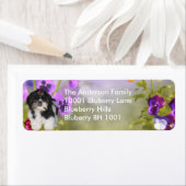 Label retouradres Shih Tzu & Bloemen (Insitu)