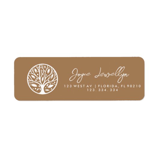 label retouradres van de stamboom (Voorkant)