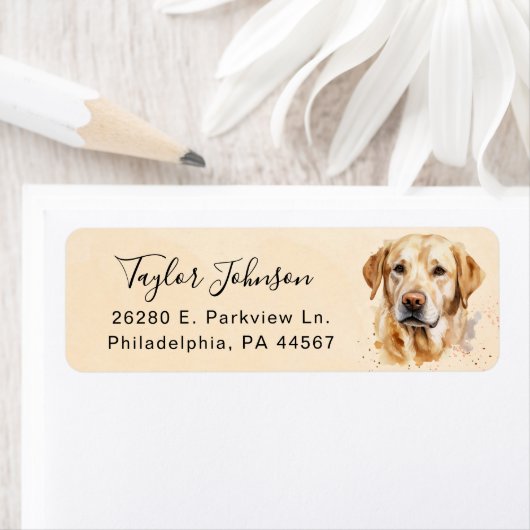 Label retouradres van Yellow Lab (Insitu)