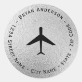 Label retouradres vliegtuig (Voorkant)
