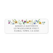 Label retouradres Wilde bloem (Voorkant)