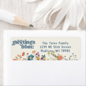 Label retouradres Wilde bloem (Insitu)