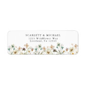 Label retouradres Wilde bloem (Voorkant)