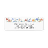 Label retouradres Wilde bloem (Voorkant)