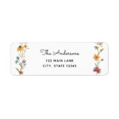 Label retouradres Wilde bloem (Voorkant)
