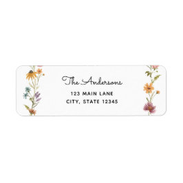 Label retouradres Wilde bloem