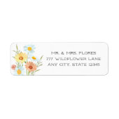 Label retouradres Wilde bloem (Voorkant)