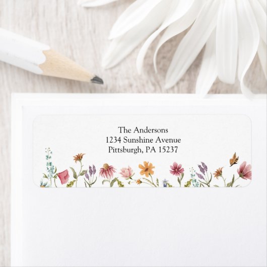 Label retouradres Wildflower Bloom (Insitu)