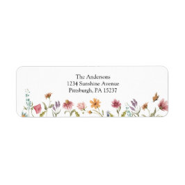 Label retouradres Wildflower Bloom