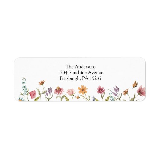 Label retouradres Wildflower Bloom (Voorkant)