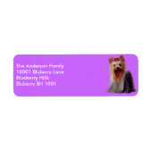 Label retouradres Yorkshire Terrier (Voorkant)