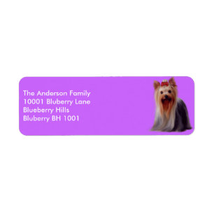 Label retouradres Yorkshire Terrier