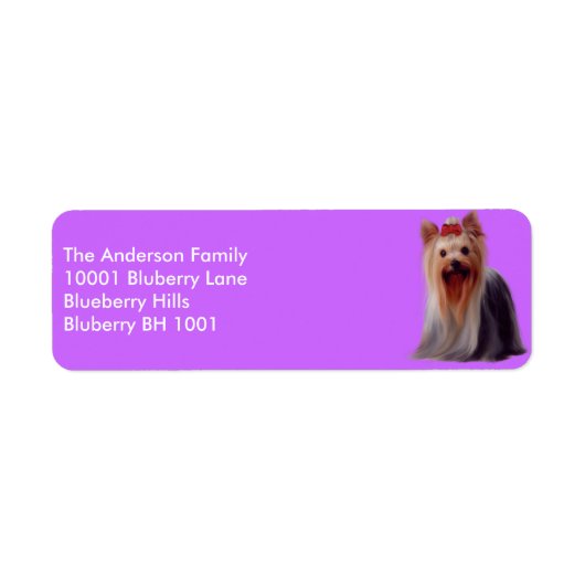 Label retouradres Yorkshire Terrier (Voorkant)