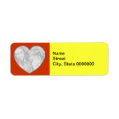 Label - retourzending - Lijst van het hart (Voorkant)