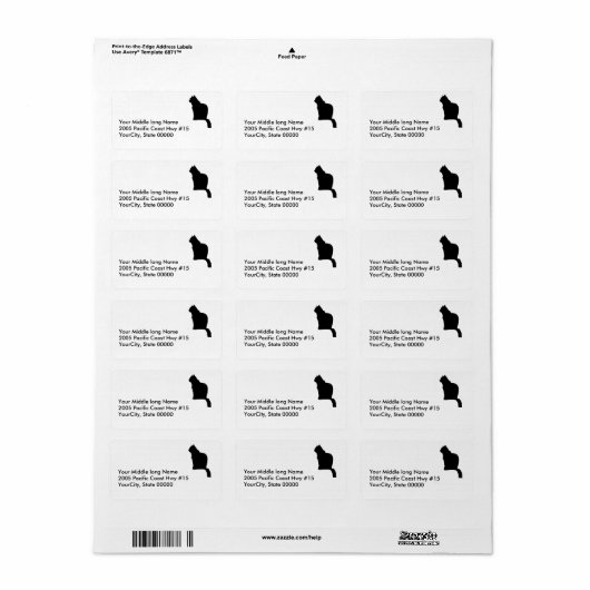 Label - Return - Black Cat (Full Sheet)