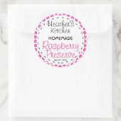 Label - Ronde frambozenjam of -jam pot label (Tas)