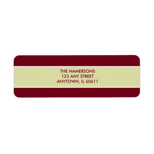 Label Rood en wit retouradres (Voorkant)